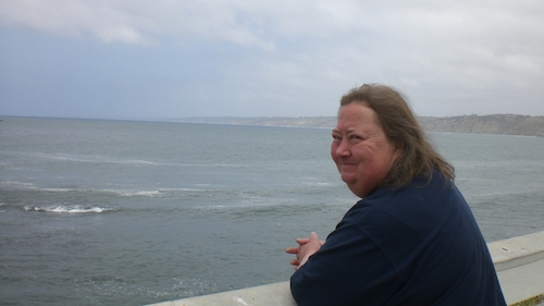 Lisa enjoying the view during her visit to San Diego, 2011
