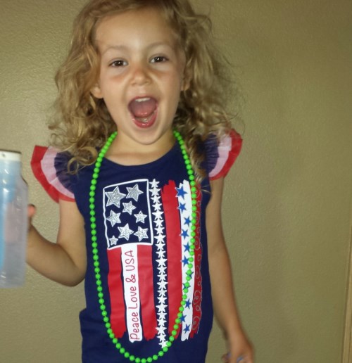 Ava looking patriotic