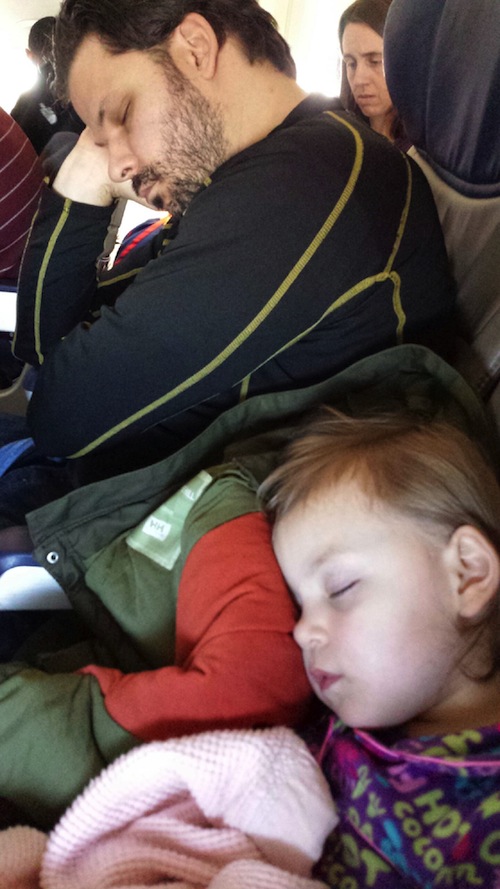 Getting some z's on the plane