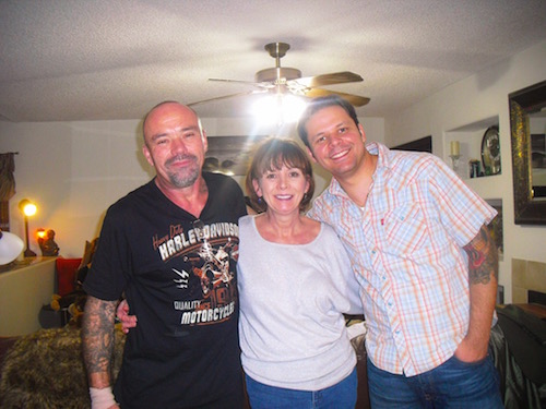 Mom, Terry, and I on her birthday