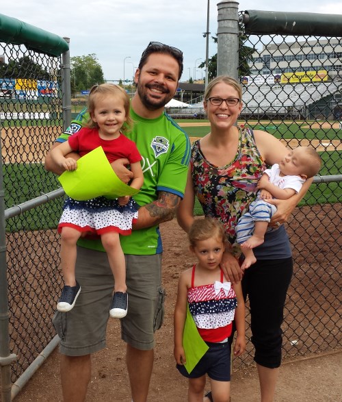 Family photo on our way out of the ballpark