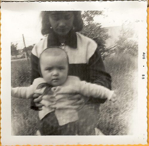 Mom as a baby with Nana