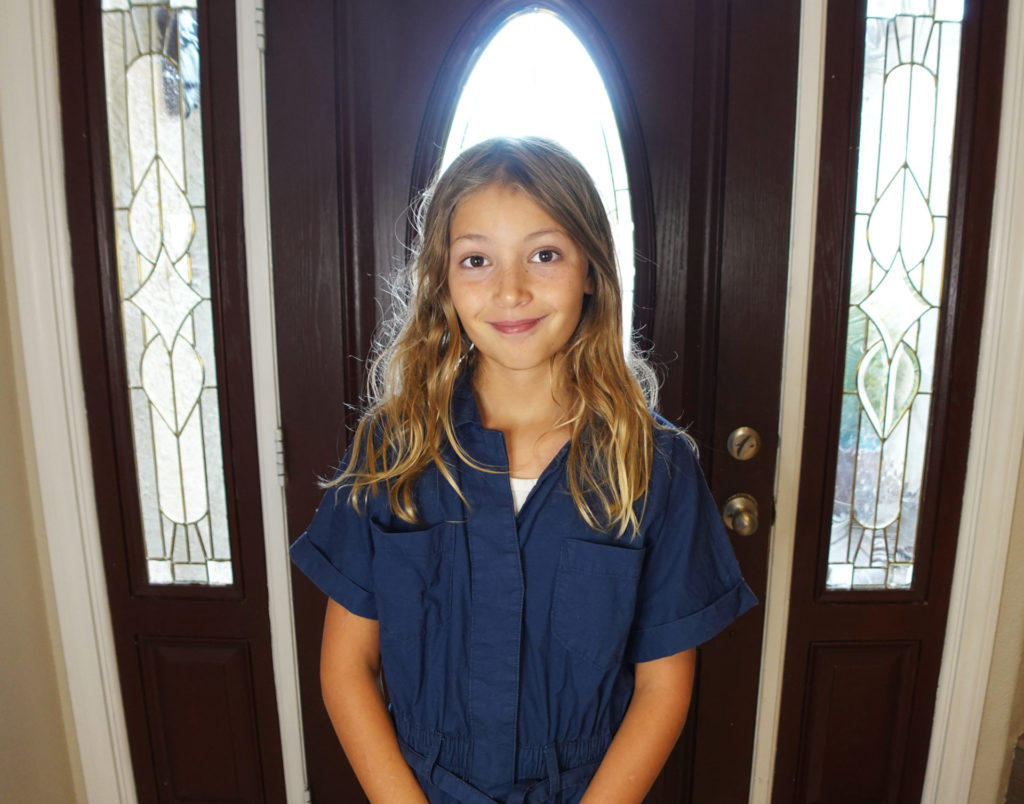 Ava Pellegrini on her first day of 5th grade