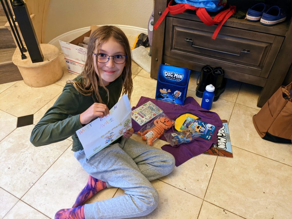Ava Pellegrini opening gifts for her 11th birthday