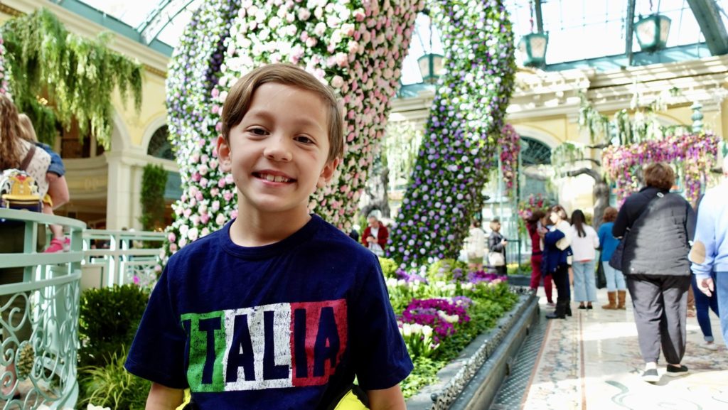 Enzo Pellegrini at the Bellagio Spring 2023 Conservatory Garden