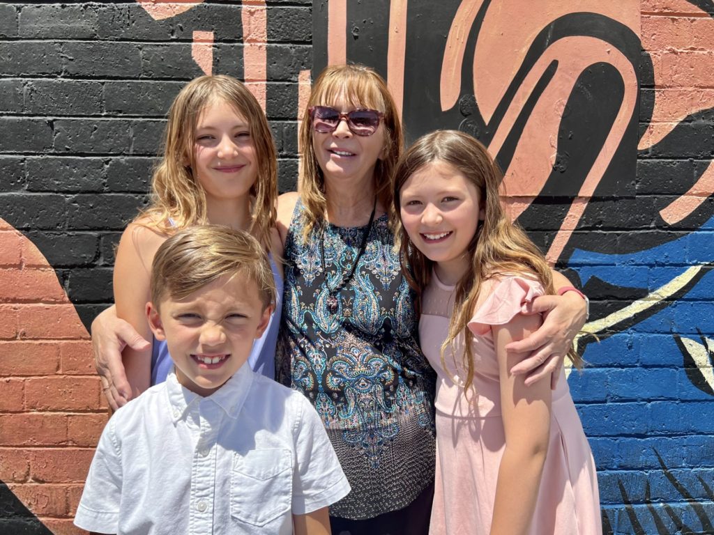 The Pellegrini kids with their Nana in the Las Vegas Arts District