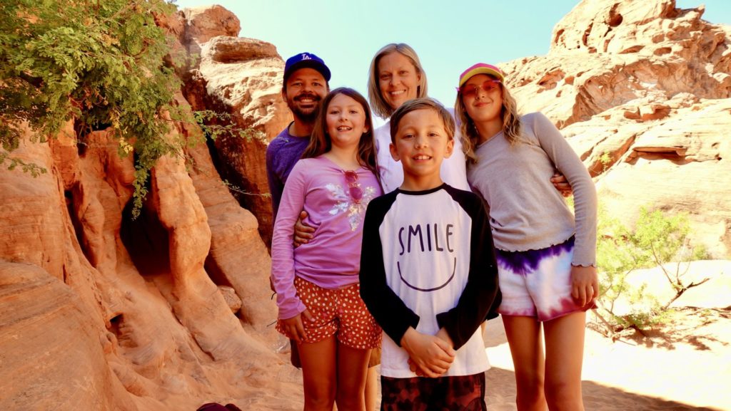 The Pellegrini family at Valley of Fire State Park