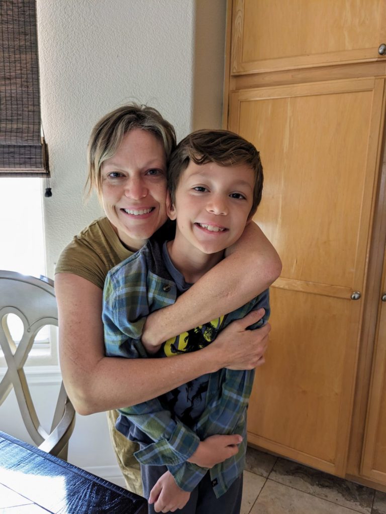 Enzo and Mom on his 9th birthday