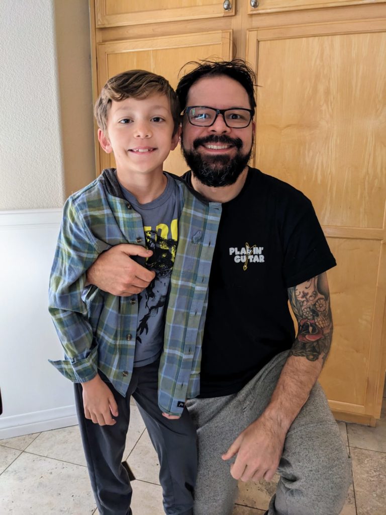Enzo and Dad on his 9th birthday