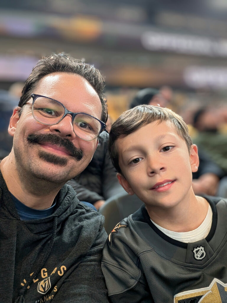 Michael and Enzo Pellegrini at the Vegas Golden Knights Game - January 28 2025