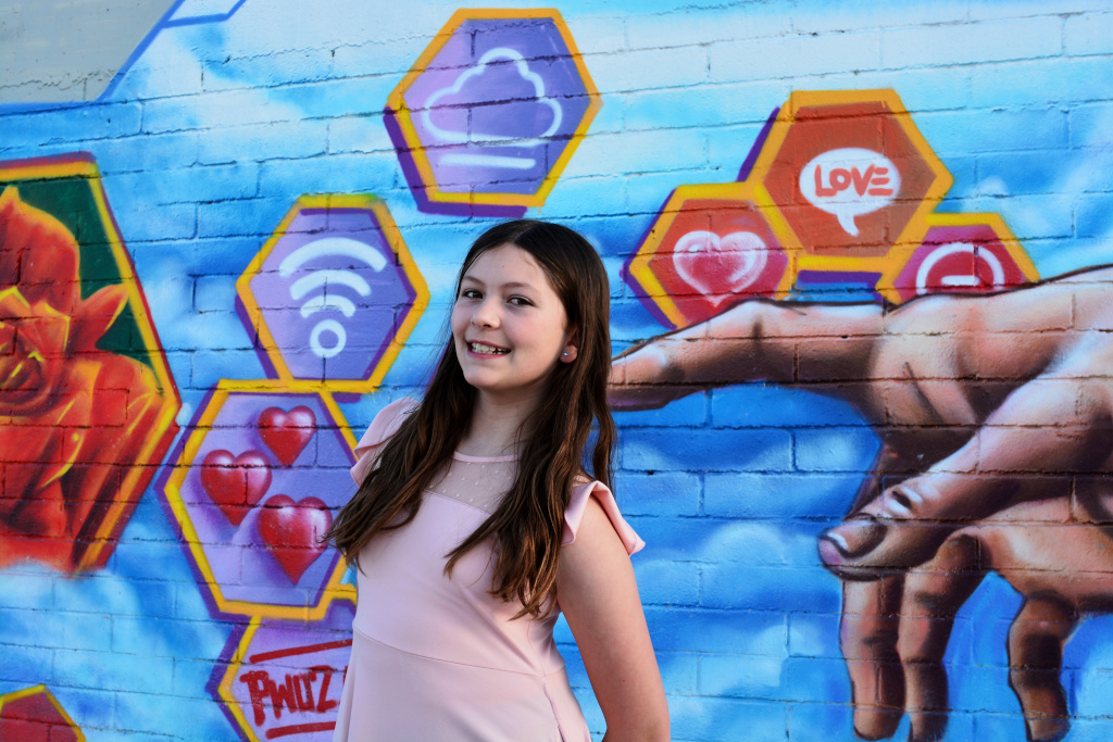 Elise Pellegrini in Downtown Las Vegas, April 2025