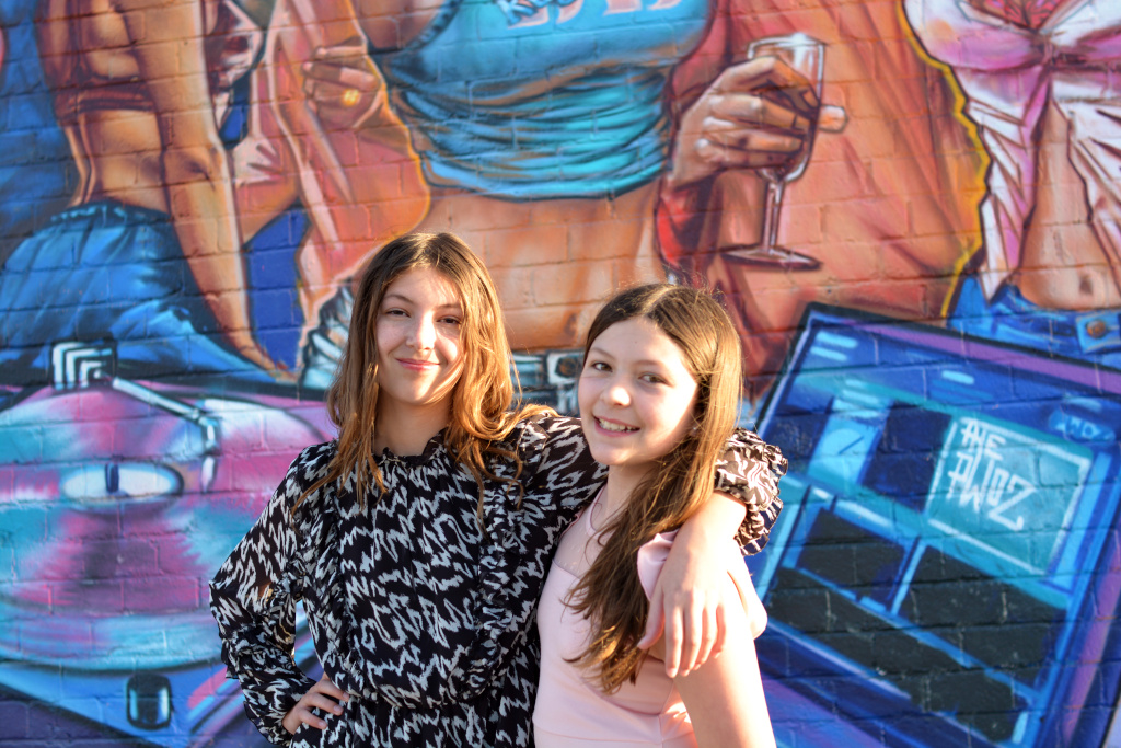 Ava & Elise Pellegrini in Downtown Las Vegas, April 2025
