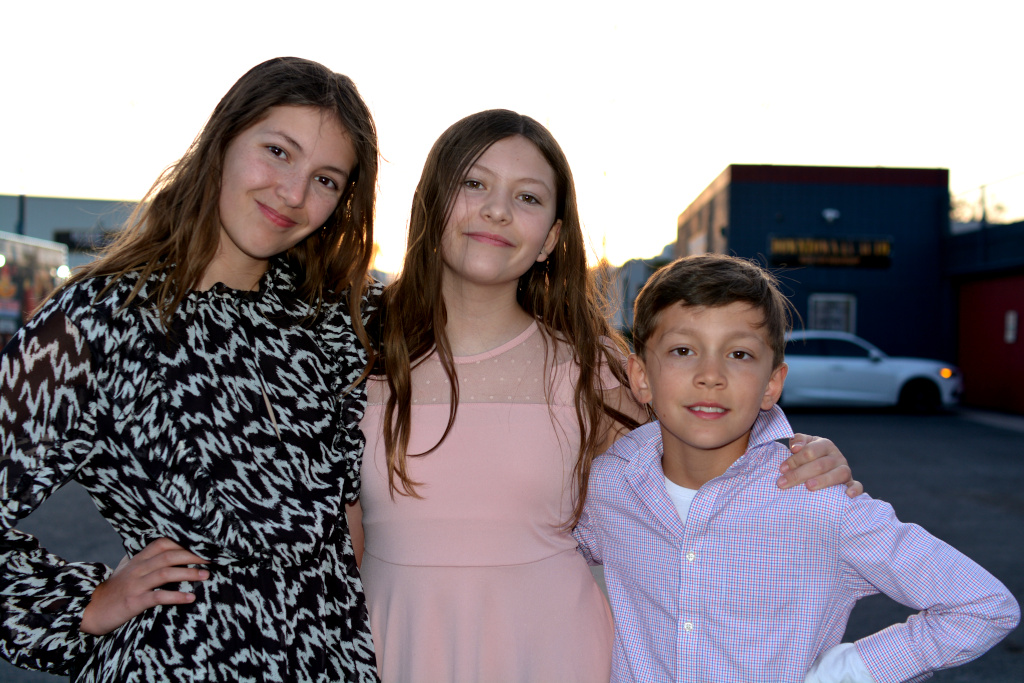 Pellegrini kids in Downtown Las Vegas, April 2025
