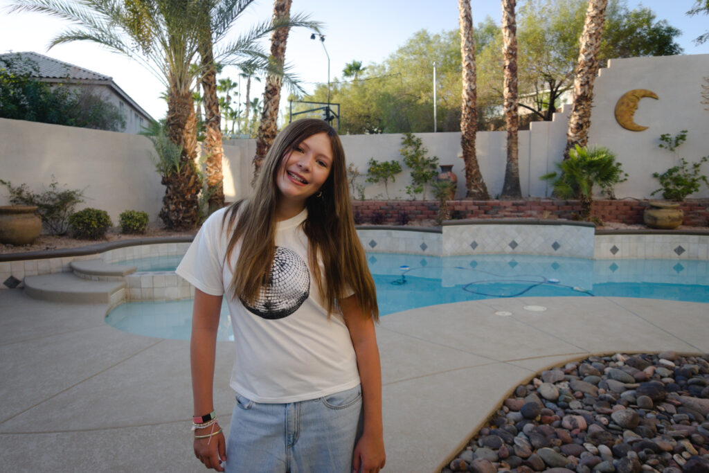 Elise Pellegrini on the first day of school, August 11 2025