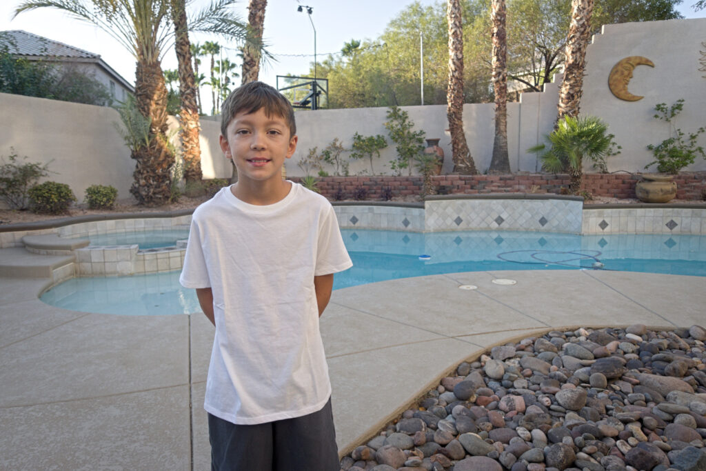 Enzo Pellegrini on the first day of school, August 11 2025