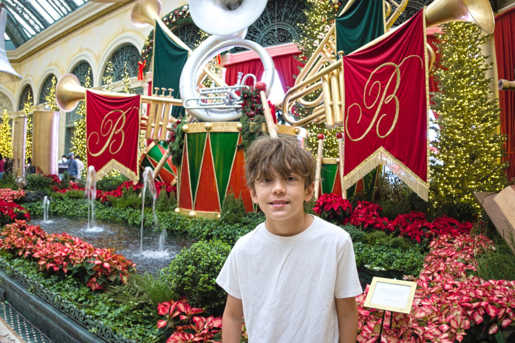 Enzo Pellegrini at the Bellagio Conservatory Garden's Holiday 2025 display