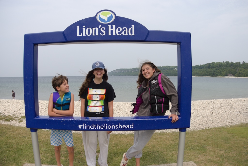 The Pellegrini kids at Lion's Head in Ontario, Canada